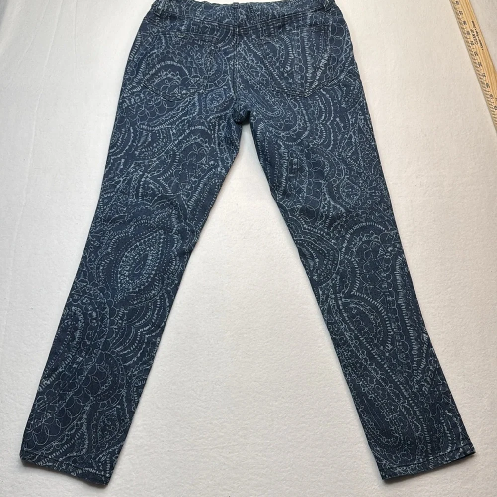 Chico’s Platinum Denim Paisley Ankle Jeans CHICOS 0 or size 4 / 6 XS blue